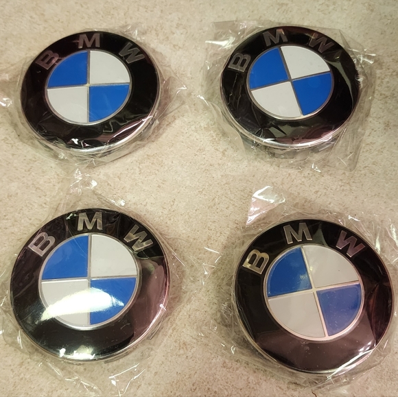Set Of 4 2.68" *OR* 2.2" BMW hubcap Center Caps - Picture 6 of 16